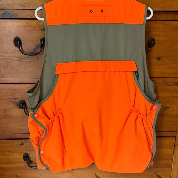 NWOT Field & Stream Bird Hunting Vest Orange and Green Outdoor Vest - Size Med - Picture 3 of 4